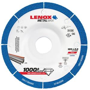 Lenox 125 x 2.0 x 22.2mm Diamond Metal Cutting & Deburring Disc - METALMAX