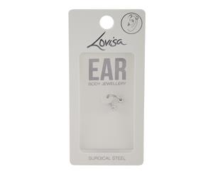 Lovisa Silver Pave Diamante Twist Piercing