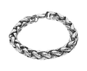 Master Stainless Steel Antique Retro Bracelet - 10mm silver - Silver