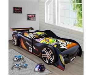 McLaren Orange for Kids Racing Racer Night Car Bed Single Size