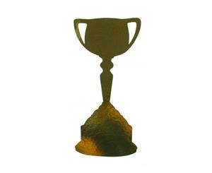 Melbourne Cup Gold Trophy Cutouts 300mm