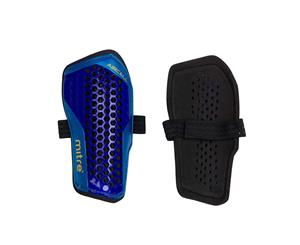 Mirak Unisex Mitre Aircell Slip Shin Pad/Guard (Blue/Cyan/Yellow) - FS3527