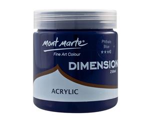 Mont Marte Dimension Acrylic Paint 250ml Pot - Phthalo Blue