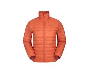 Mountain Warehouse Mens Lightweight Down Jacket 90% Down 10% Feather Filling - Burnt Orange