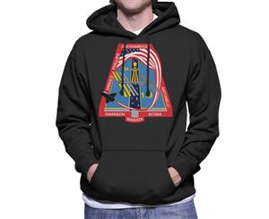 NASA STS 119 Space Shuttle Discovery Mission Patch Men's Hooded Sweatshirt - Black