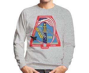 NASA STS 119 Space Shuttle Discovery Mission Patch Men's Sweatshirt - Heather Grey