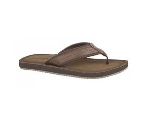 Pdq Mens Toe Post Mule Flip Flops (Brown) - DF1191