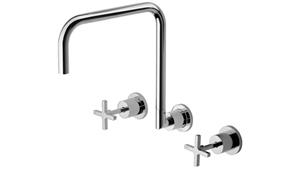 Phoenix Radii 300mm Wall Sink Set - Chrome