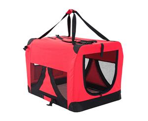 Portable Soft Dog Cage Crate Carrier XL RED