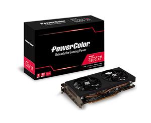 Powercolor AMD Radeon RX 5600 XT 6GB GDDR6 Graphics Card GPU Upto 1620Mhz 2 Slots Dual Fan DPX 3 HDMI 1X8 Pin 450W PSU Requested 230mm Length