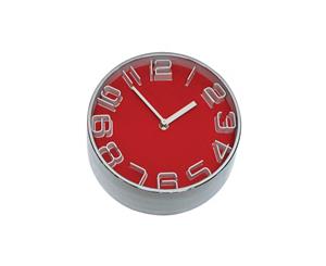 Premium 22cm Red Contrast Clock