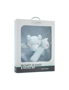 RHINO RUN SECURITY BLANKET & RATTLE SET