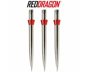 Red Dragon - Silver Trident Dart Points - 32mm - Red