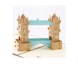 Retro Tower bridge 3D Pop up Greeting Card