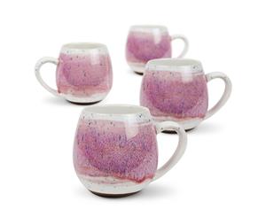 Robert Gordon Stoneware Hug Mug 400ml Set of 4 Mediterranean Pink