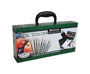 Royal Brush Wooden Box Art Set Oil Painting 30 pieces