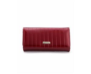 Serenade Beverly Hills Collection Isabella Large Leather Rfid Wallet- Cherry