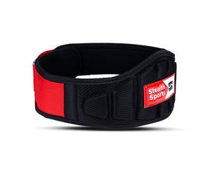 Stealth Sports WeightLifting 6 inches Black & Red belt for gym