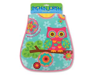 Stephen Joseph Kids Owl Wipeable Bib