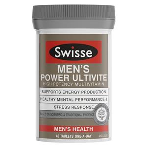 Swisse Men's Ultivite Power Multivitamin 40 Tablets