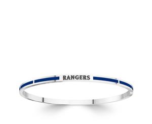 Texas Rangers Bangle Bracelet For Women In Sterling Silver Design by BIXLER - Sterling Silver