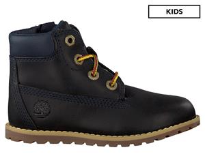 Timberland Kids' Pokey Pine 6-Inch Boots - Navy Full Grain