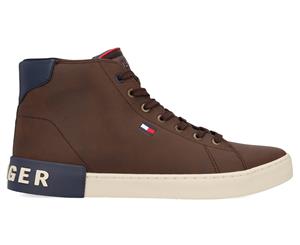 Tommy Hilfiger Men's Renley Hi-Top Sneakers Shoes - Dark Brown