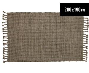 Traveller 280x190cm Modern Wool & Jute Rug - Green