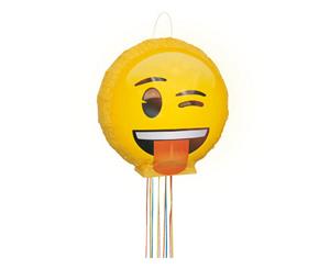 Unique Party 3D Emoji Pull Pinata (Yellow) - SG9281