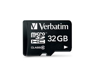 Verbatim 44083 32GB Class 10 Micro SDHC with Adapter