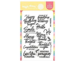 Waffle Flower Crafts Clear Stamps 4in X6in - Sweet Sentiments