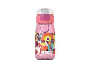 Zoku Flip Gulp Kids Bottle 475ml Pink Graphic