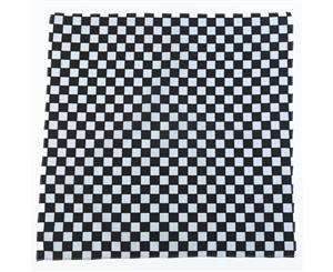 1pce Bandana 54x54cm Checkered Flag Black and White Large Formula 1
