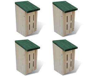 4x Solid Wood Butterfly House 14x15x22cm Hanging Nest Box Garden Decor