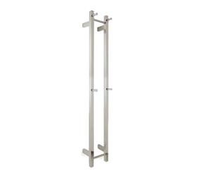 AGUZZO EZY FIT 1.4m Vertical Square Tube Heated Towel Rail - Polished Stainless Steel