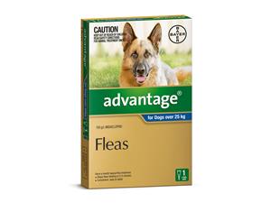 Advantage Dog Fleas Treatment Over 25kg Blue 1's (B9107)