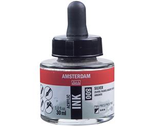 Amsterdam Acrylic Ink 30Ml-Silver