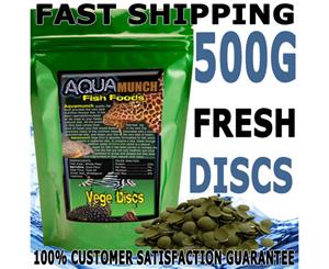 Aquamunch Vege Algae Disc Wafers Fish Food 500 grams