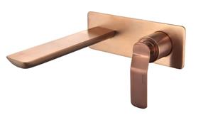 Arcisan Synergii Wall Mounted Basin Mixer - Brushed Rose Gold PVD