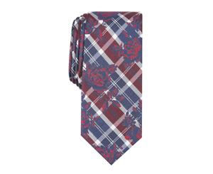 Bar III Mens Watson Floral Plaid Neck Tie