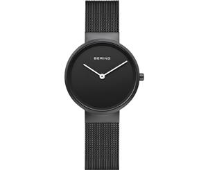 Bering Ladies Classic Collection Black Case Black Dial Black Milanese Strap