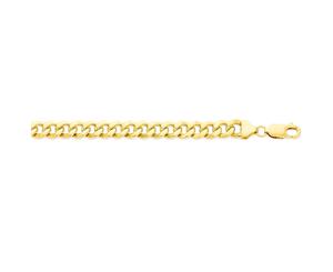 Bevilles 9ct Yellow Gold Silver Infused Necklace Curb