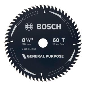 Bosch 210mm 60T TCT Circular Saw Blade for Wood Cutting - GENERAL PURPOSE