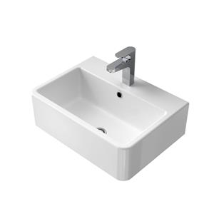 Caroma 550 x 214 x 400mm Cubus Utility Wall Basin 1TH