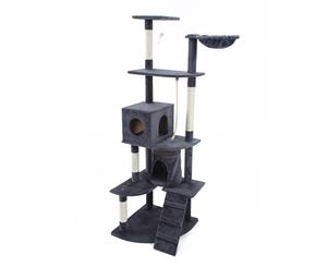 Cat Tree Multi Level Scratcher ACACIA 190cm GREY