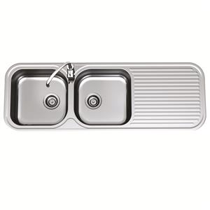 Clark 1380mm Advance Double End Bowl Sink With No Tap Hole