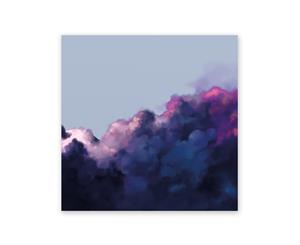 Cloud canvas art print - 100x100cm - White