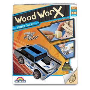 Colorific Wood Worx Street Racer Kids Craft Kit