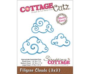 CottageCutz Die -Filigree Clouds 1.4&quotX1" To 2&quotX1.3"