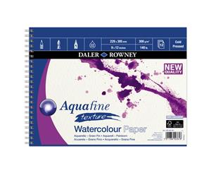 Daler Rowney Aquafine SP 300gsm 305x228mm (12x9") 12 Sheets- spiral